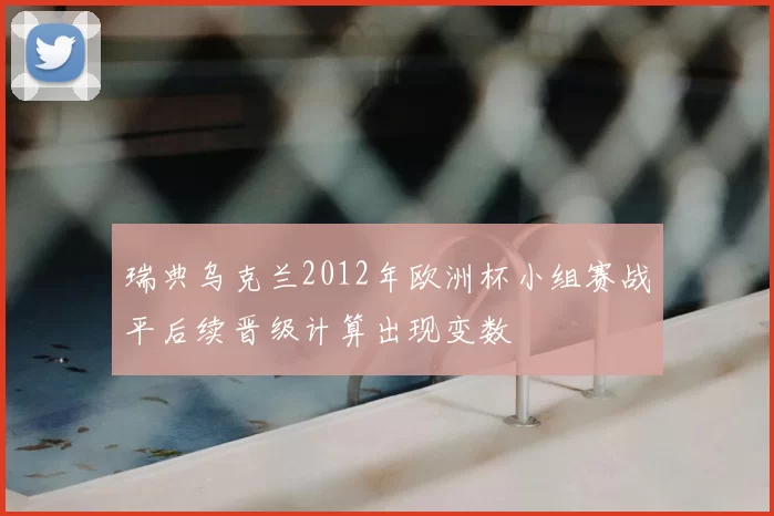 瑞典乌克兰2012年欧洲杯小组赛战平后续晋级计算出现变数